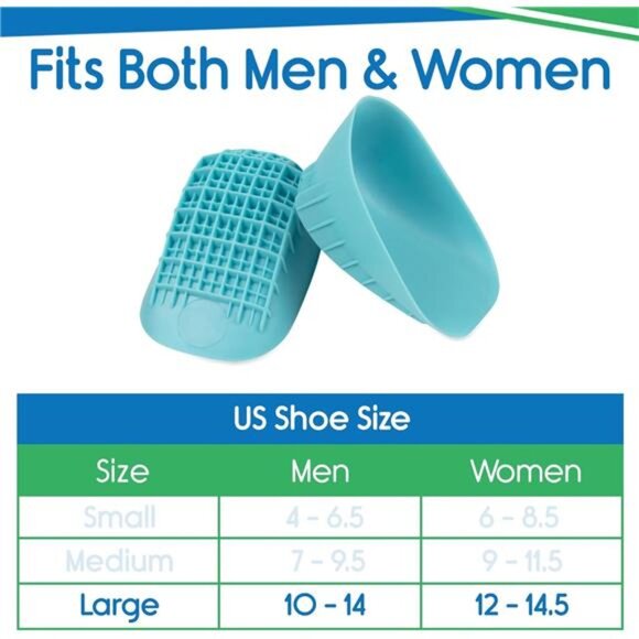 Heavy Duty Heel Cups for Heel Pain Relief & Support - Gel Cushion - Picture 4 of 7